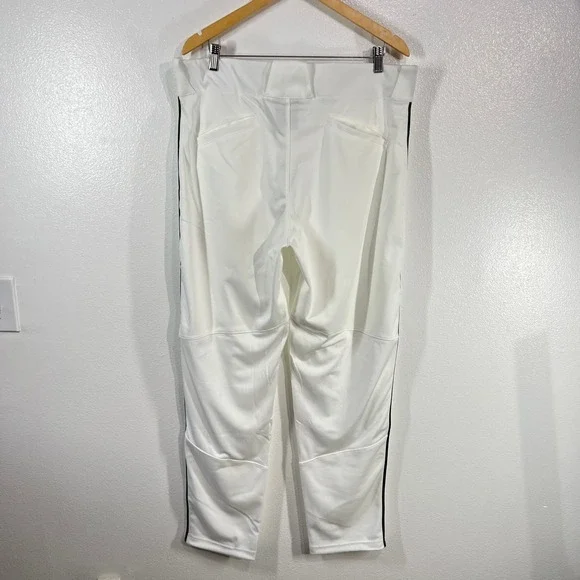 Nike Team Baseball Pants White Black Piping XL Extra Large Mens BQ5489-111
